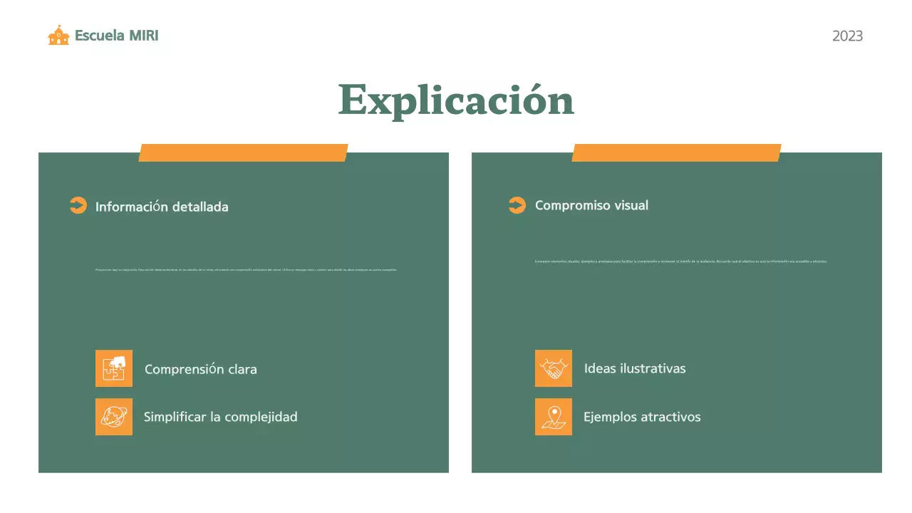 clase de educación moderna ecológica