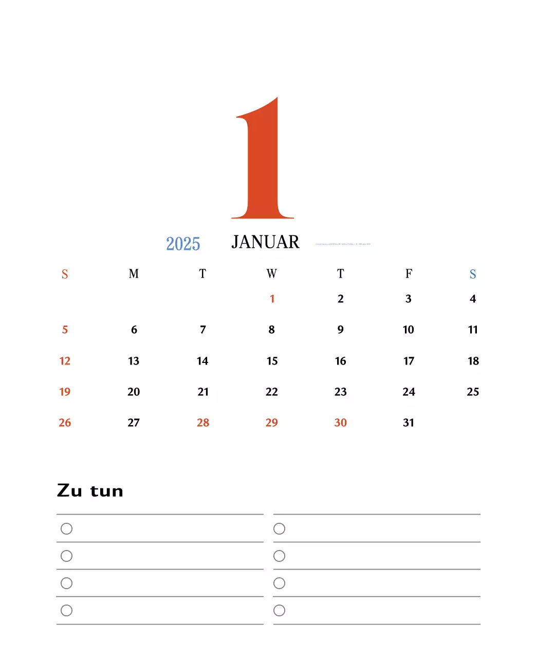 Retro-Konzept Erinnerungskalender in rot