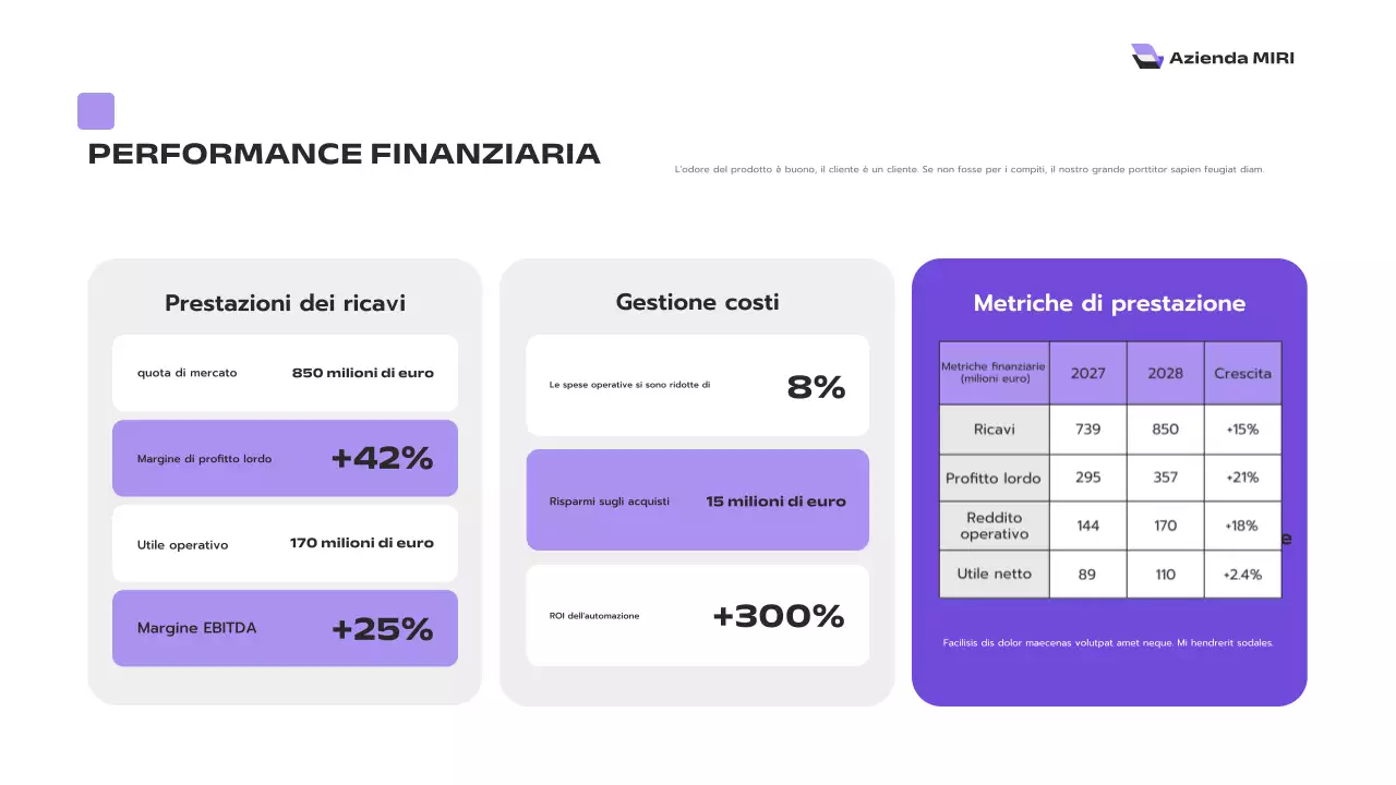relazione aziendale moderna viola