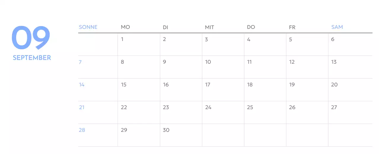 Foto-Zielverfolgungskalender mit einem Hauch von Blau