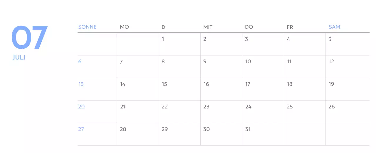 Foto-Zielverfolgungskalender mit einem Hauch von Blau