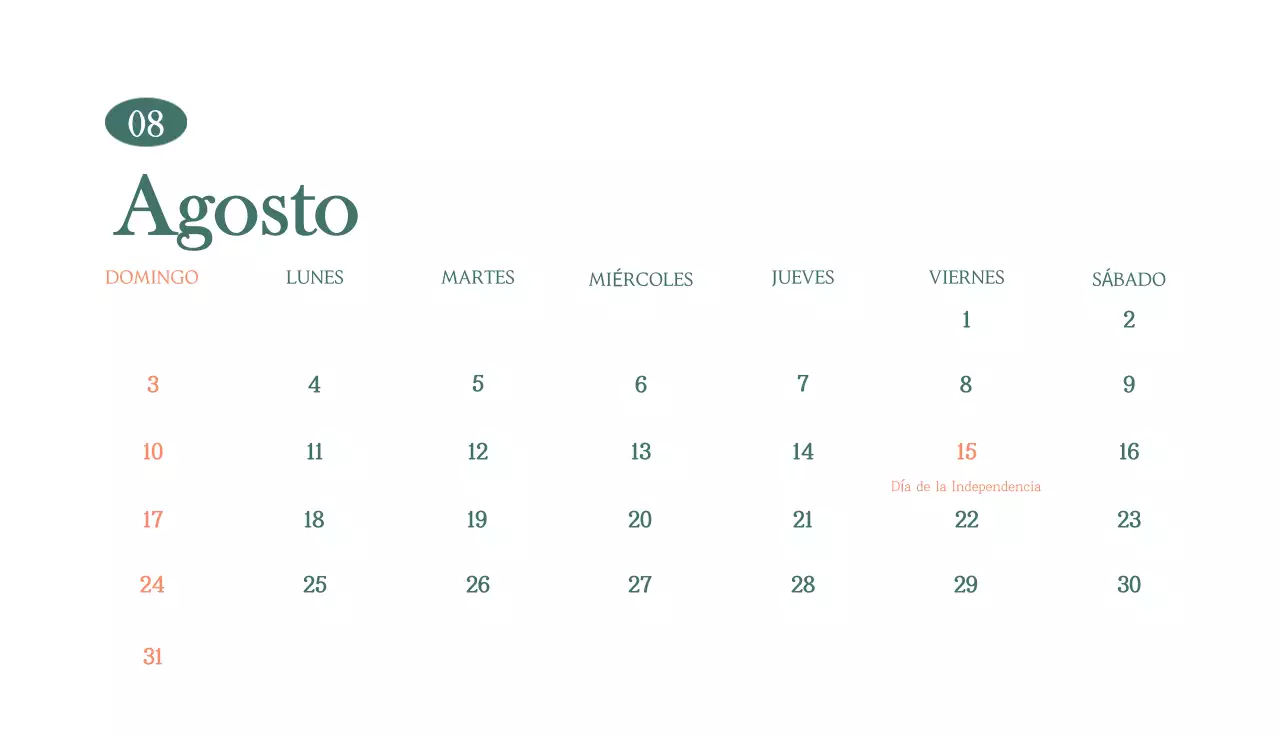 Un moderno calendario de cafeterías con recomendaciones para la bebida del mes