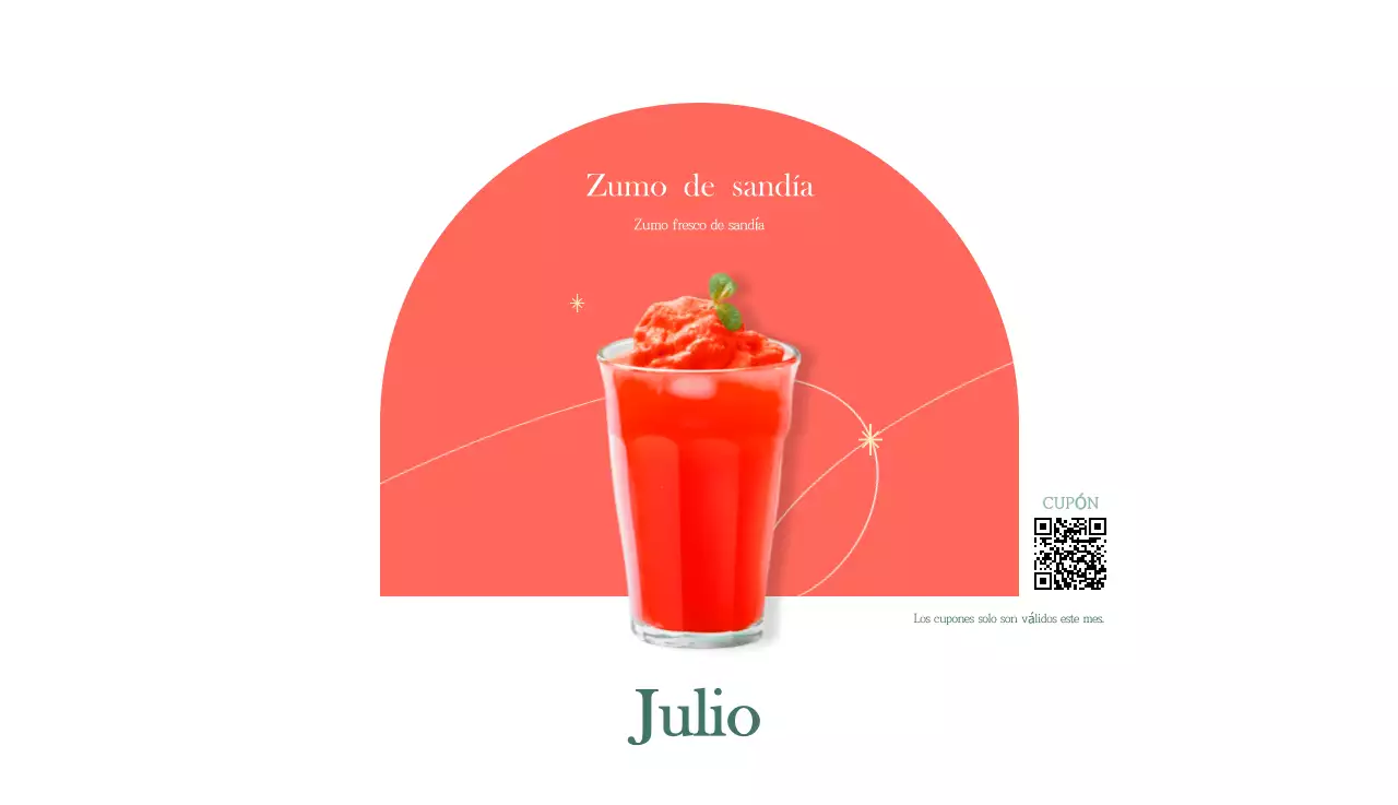 Un moderno calendario de cafeterías con recomendaciones para la bebida del mes