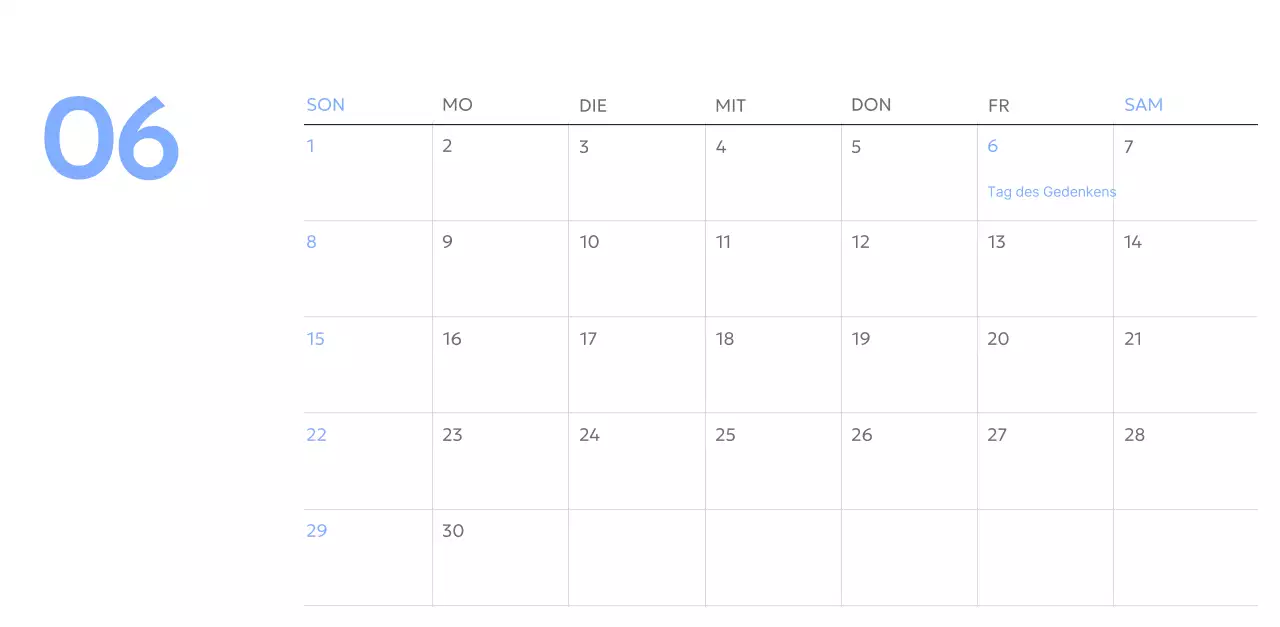 Foto-Zielverfolgungskalender mit einem Hauch von Blau