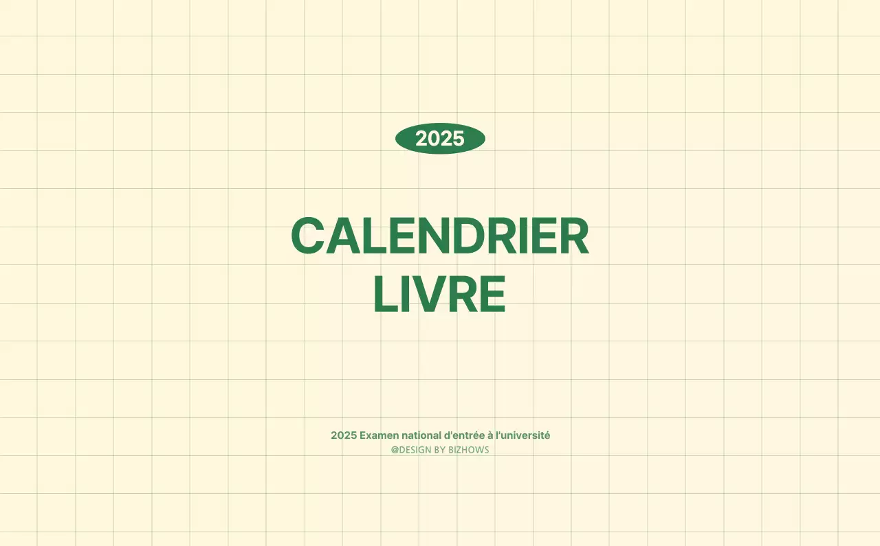 Calendrier mural SAT D-Day concept notepad en vert et jaune clair