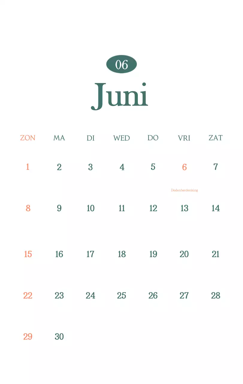 Een moderne cafékalender met aanbevelingen voor de drank van de maand