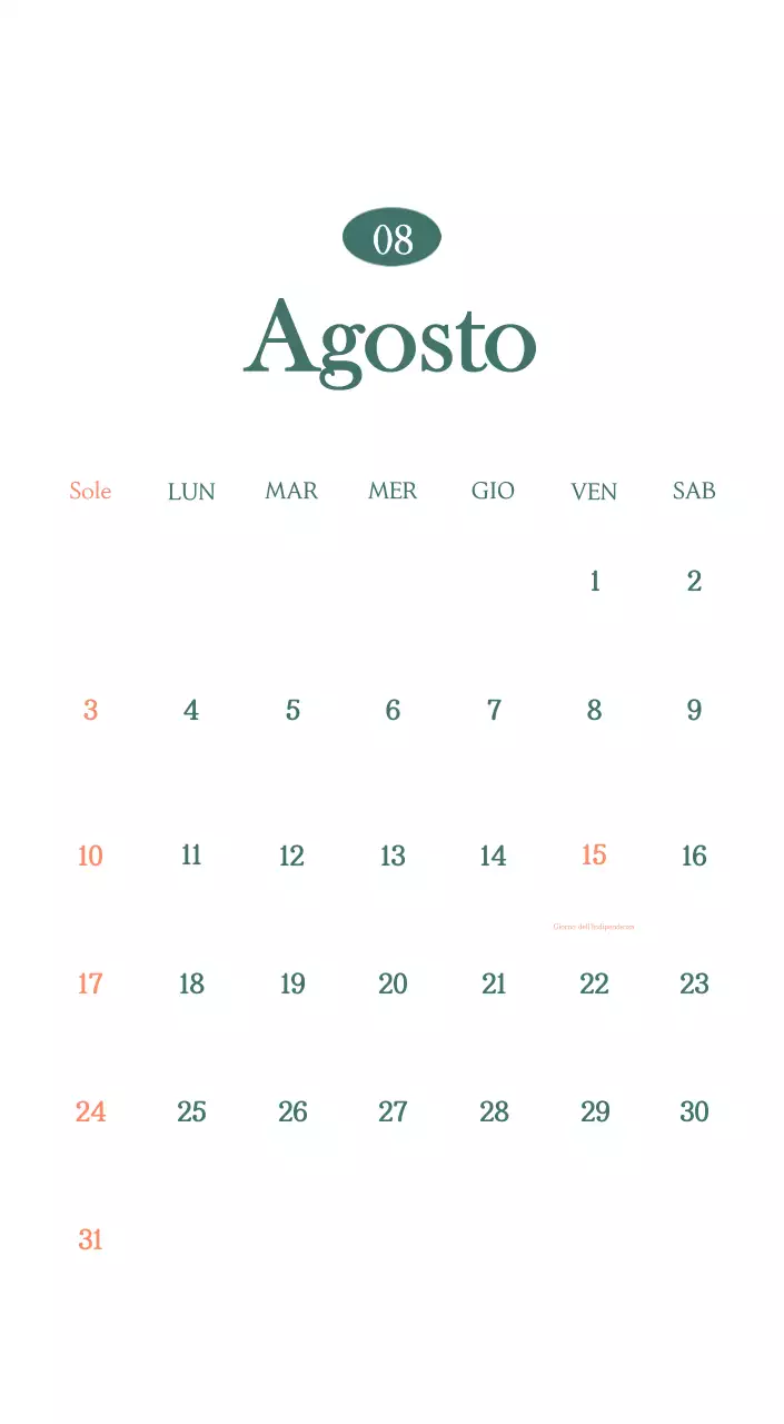 Un moderno calendario dei caffè con i consigli per la bevanda del mese