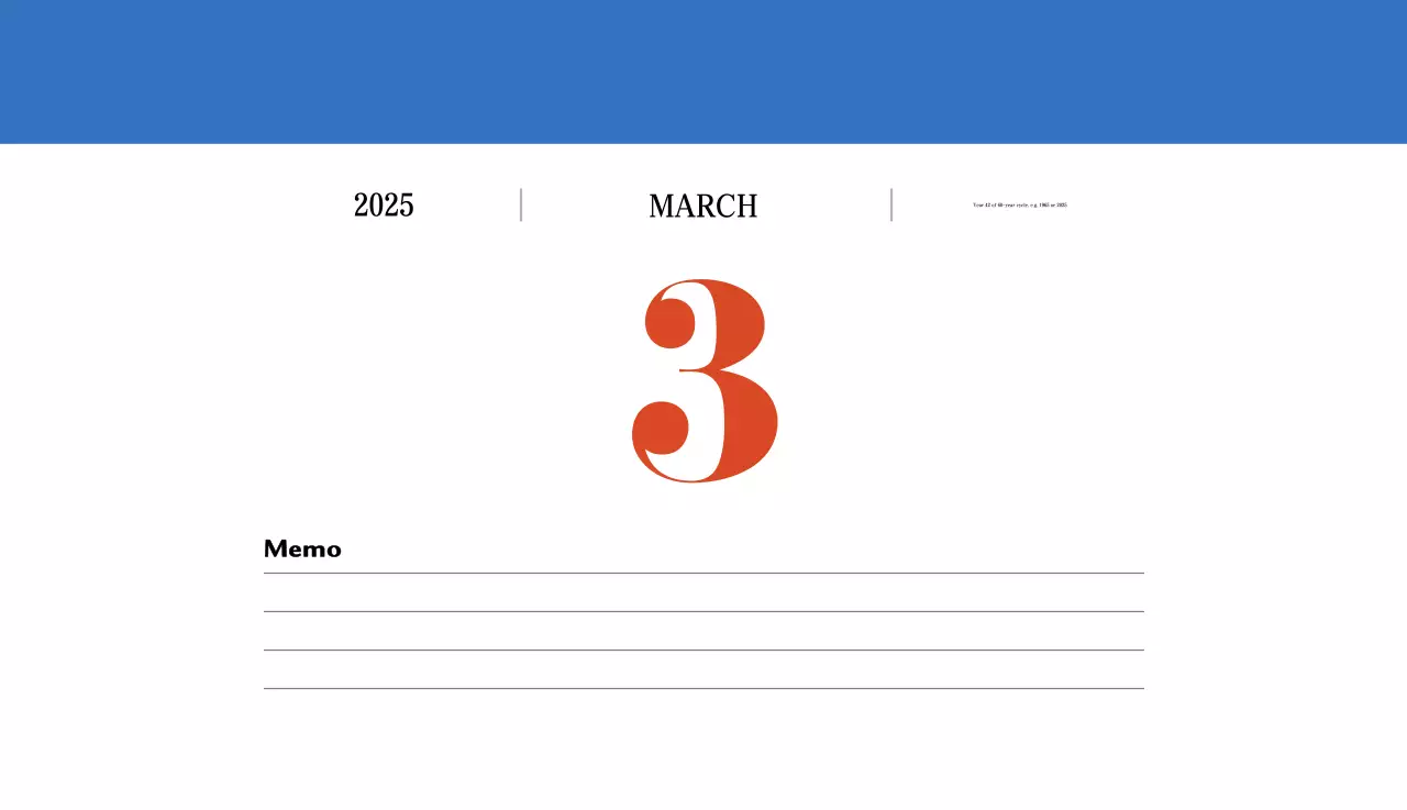 Kalender memori berkonsep retro berwarna merah