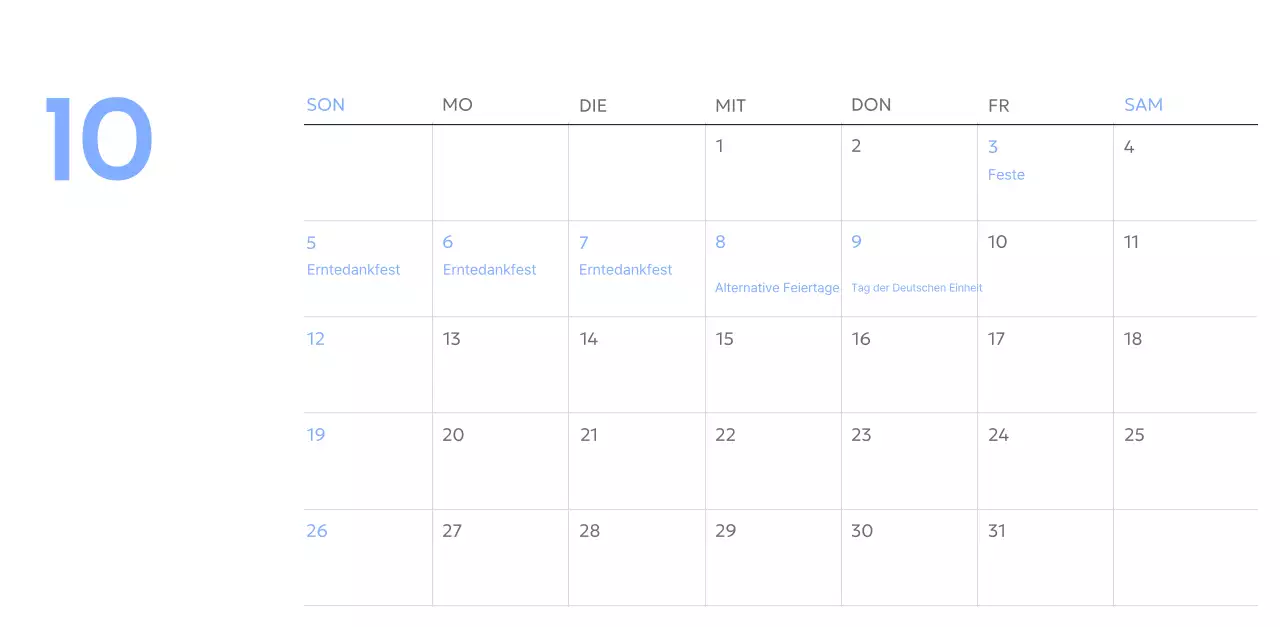 Foto-Zielverfolgungskalender mit einem Hauch von Blau