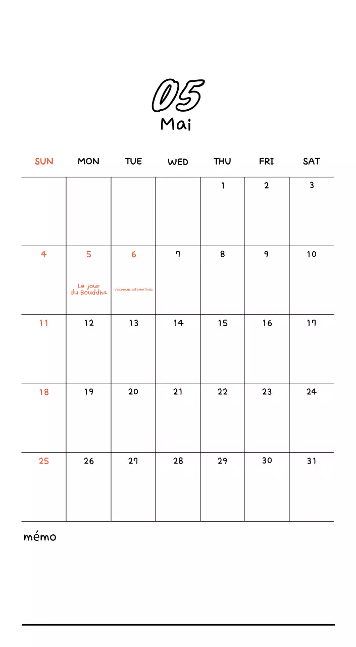 Calendrier photo mignon