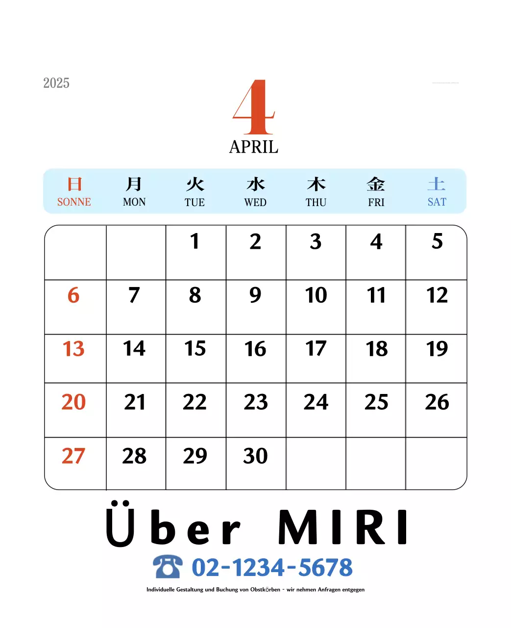 Retro-Konzept Erinnerungskalender in rot