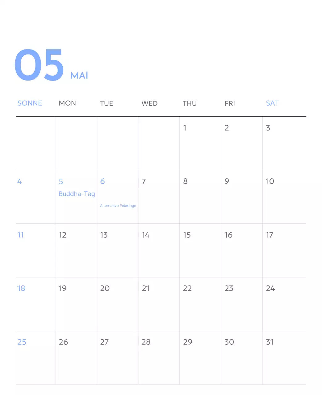 Foto-Zielverfolgungskalender mit einem Hauch von Blau