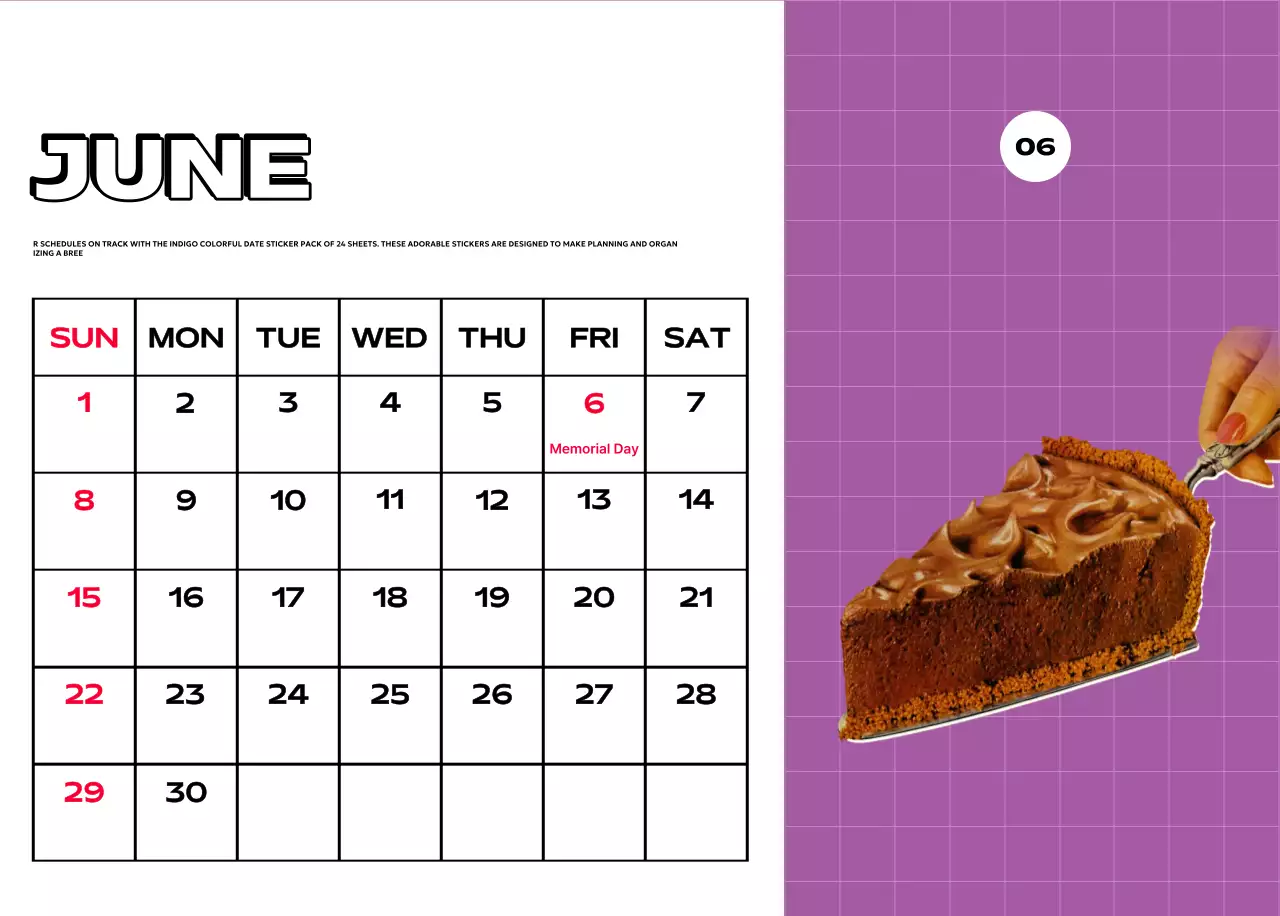 Colorful calendars with a variety of retro illustrations