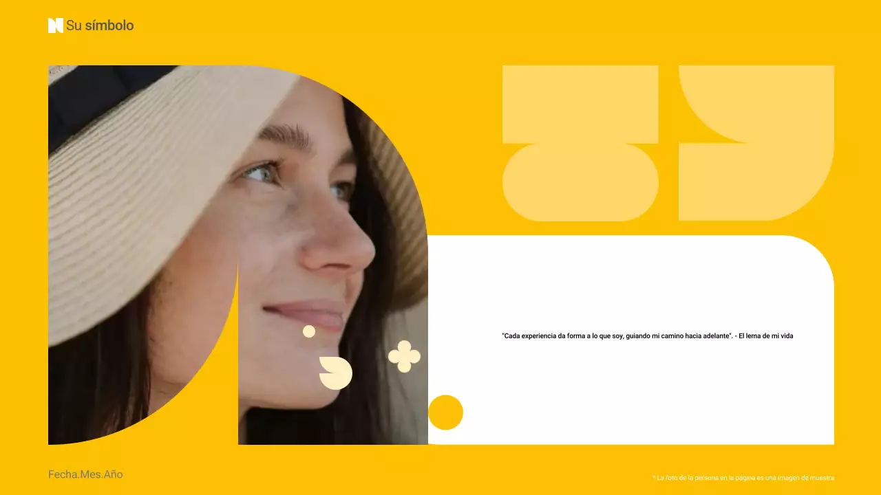 diseño básico amarillo de autopresentación