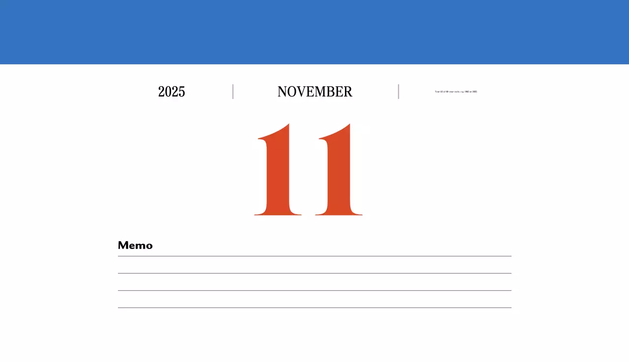 Kalender memori berkonsep retro berwarna merah