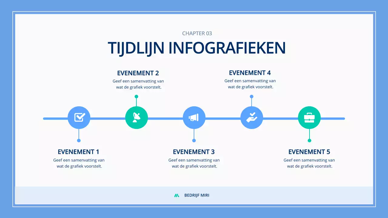 blauw modern infografisch materiaal