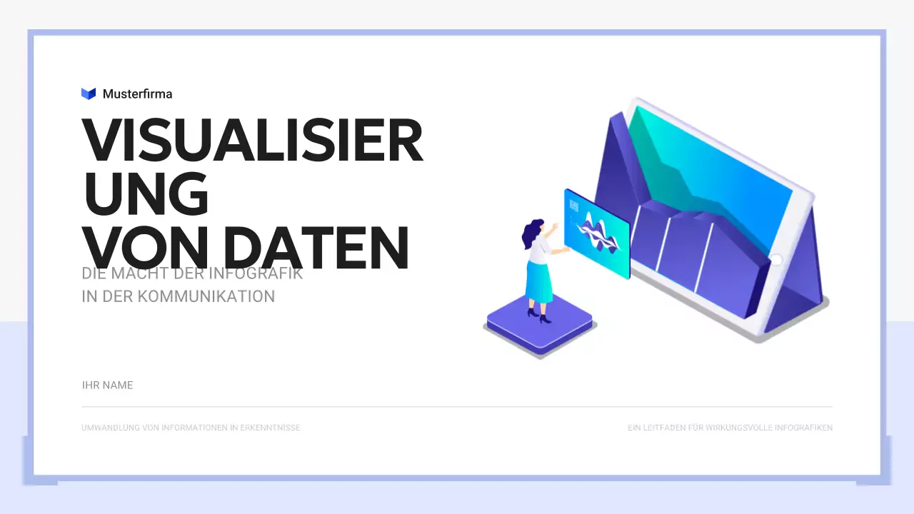 blaue moderne Infografik Bericht