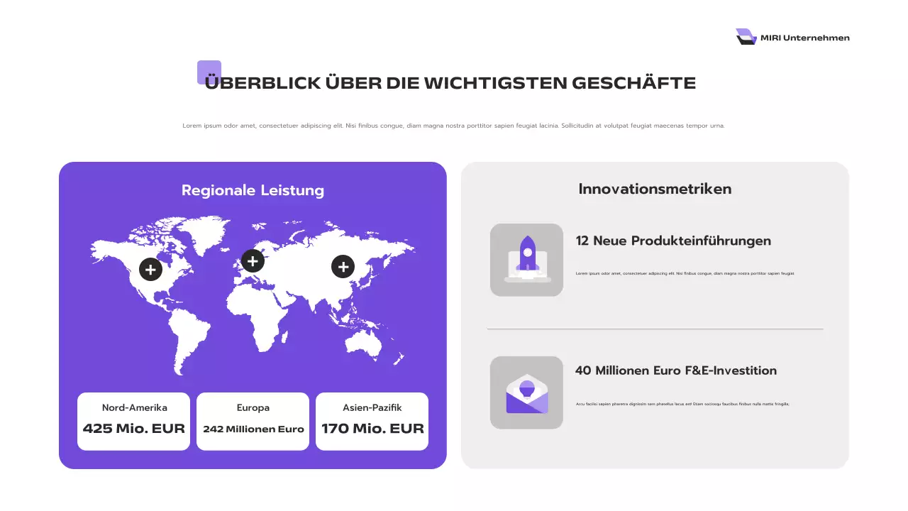 lila moderner Geschäftsbericht