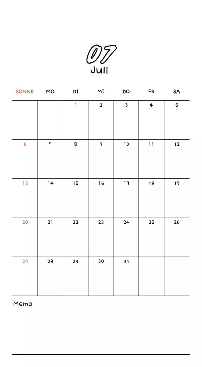 Niedlicher Fotokalender