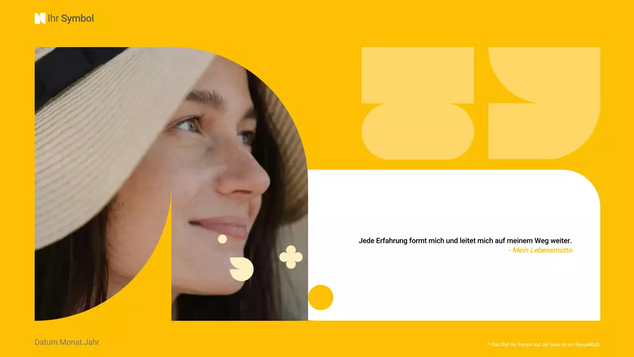 gelbes Basis-Layout für die Selbstdarstellung