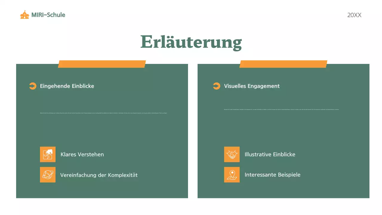 grüner moderner Unterricht