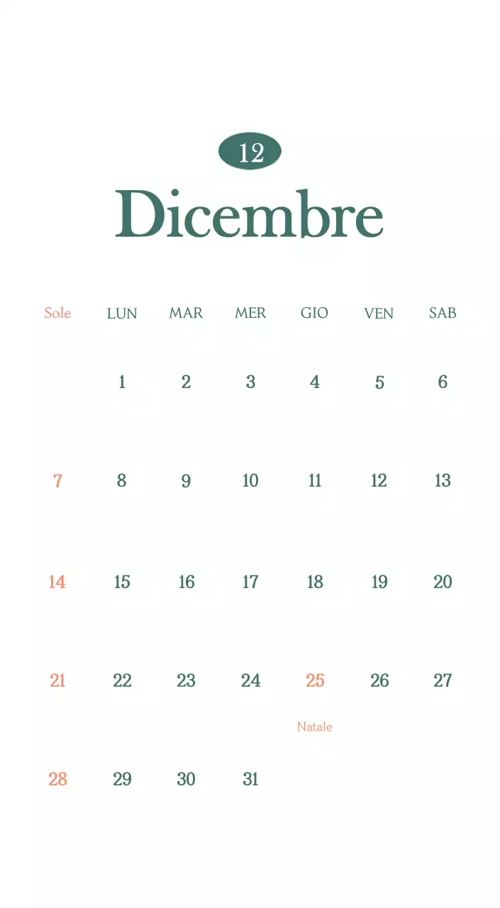 Un moderno calendario dei caffè con i consigli per la bevanda del mese