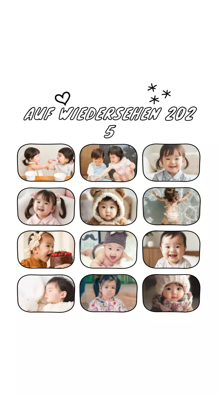 Niedlicher Fotokalender