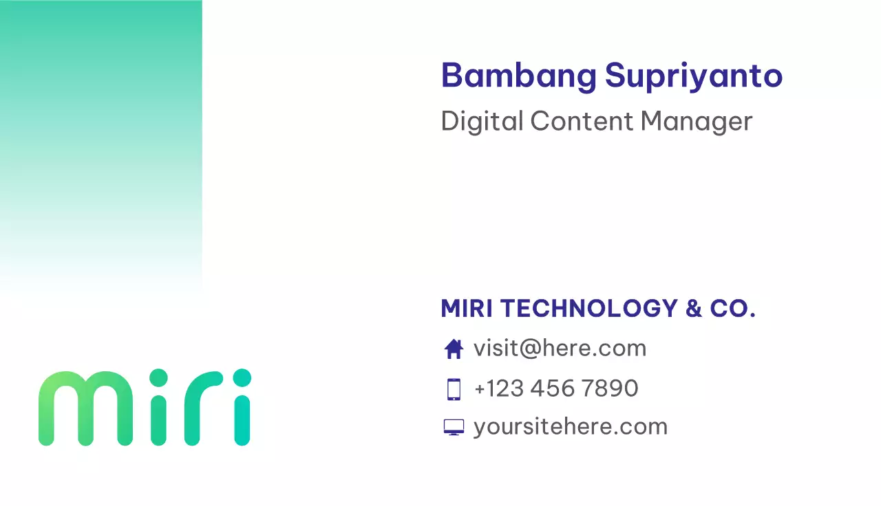 Green Modern Business Card