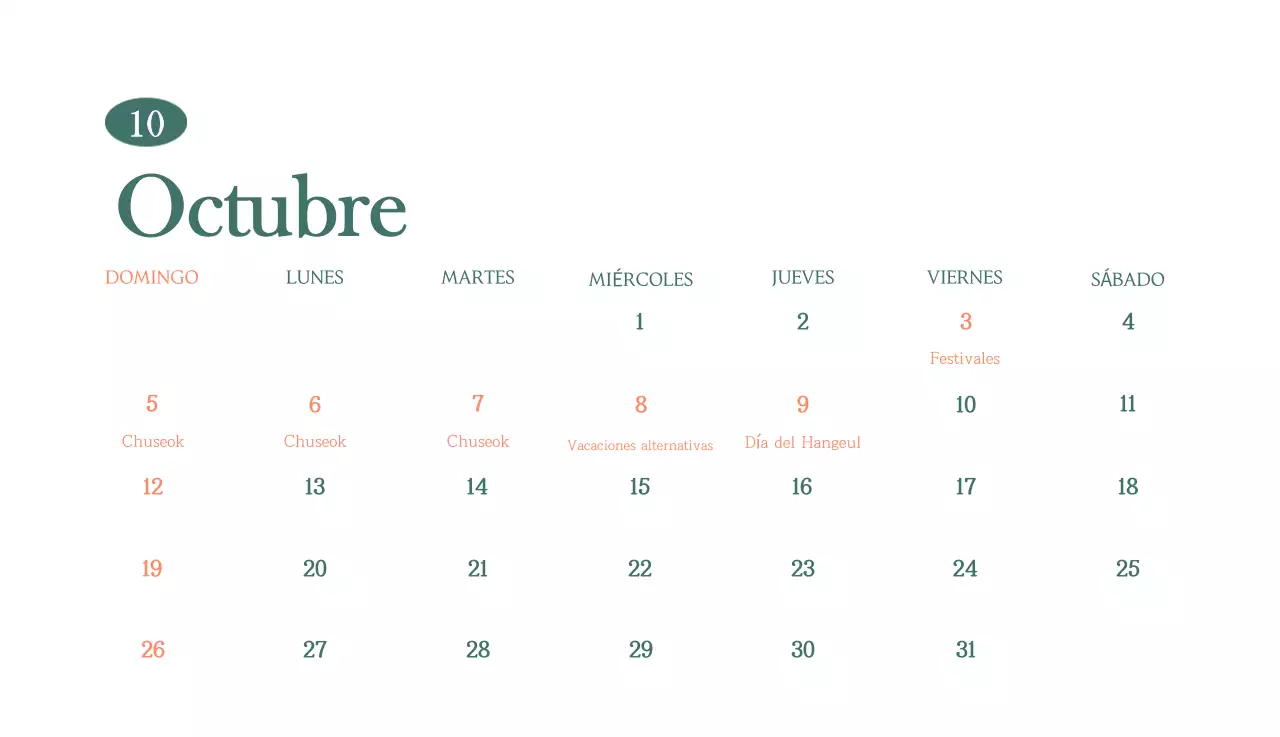 Un moderno calendario de cafeterías con recomendaciones para la bebida del mes