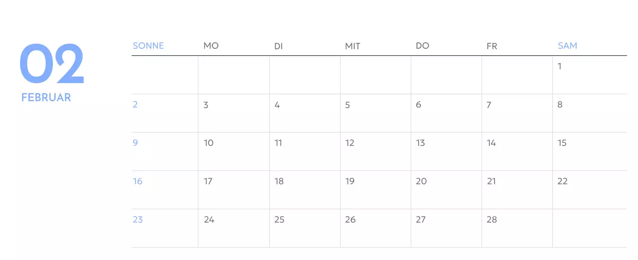 Foto-Zielverfolgungskalender mit einem Hauch von Blau
