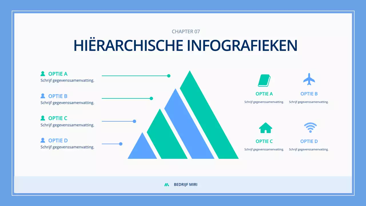 blauw modern infografisch materiaal