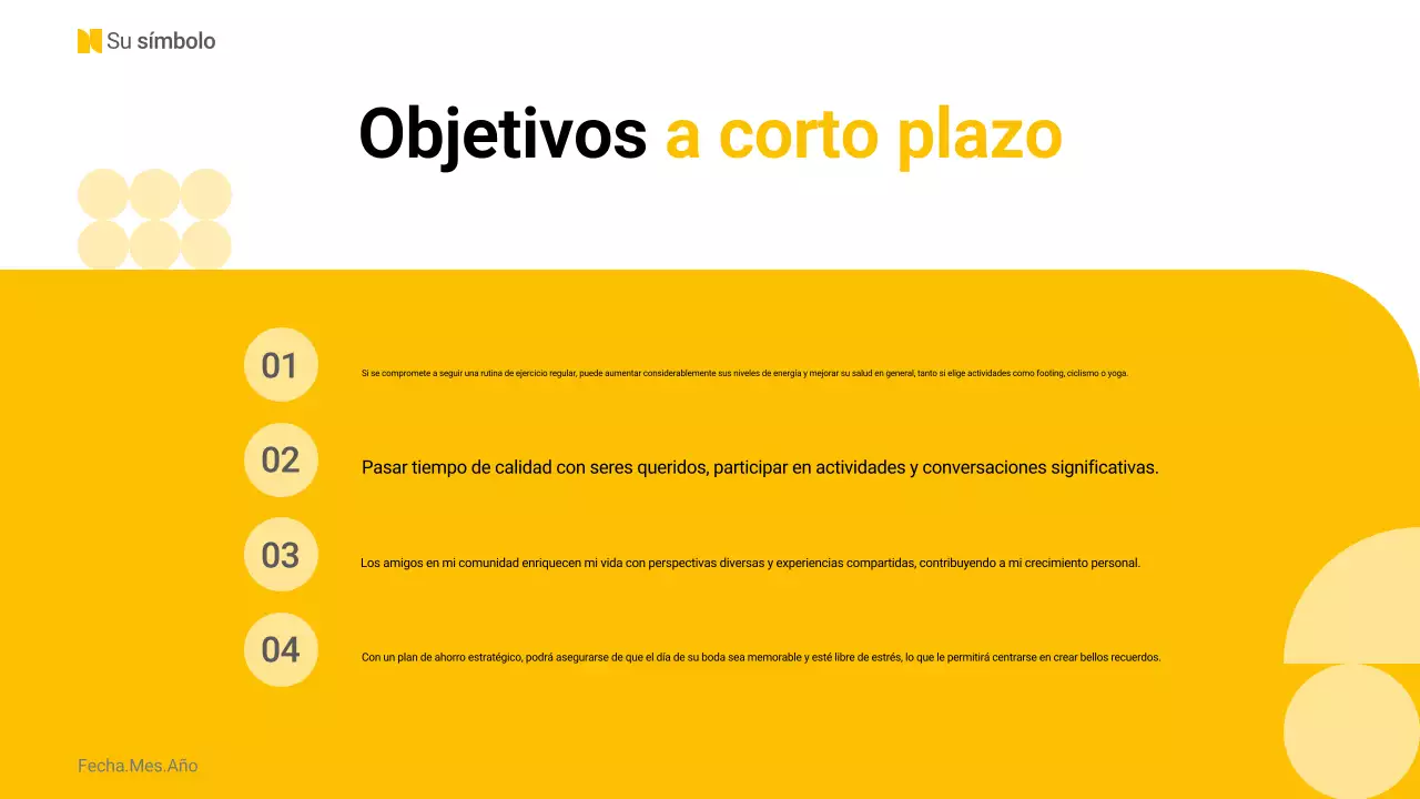 diseño básico amarillo de autopresentación