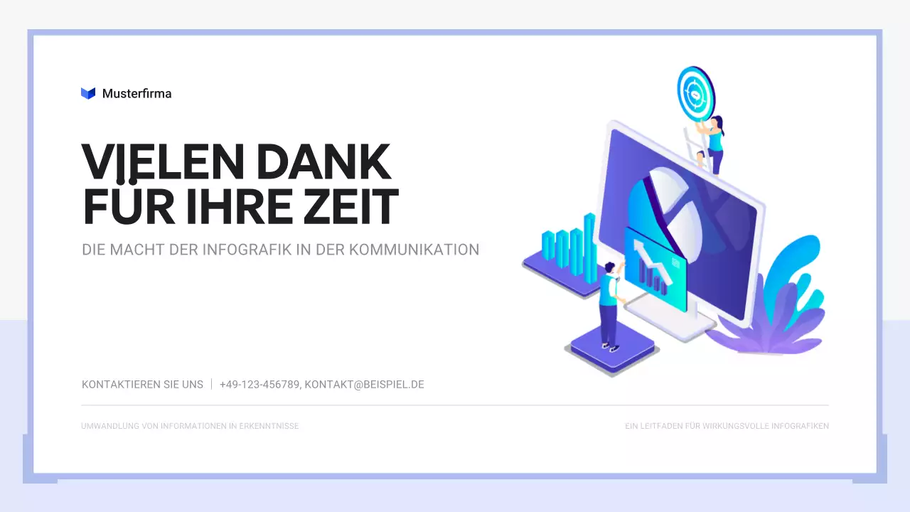 blaue moderne Infografik Bericht