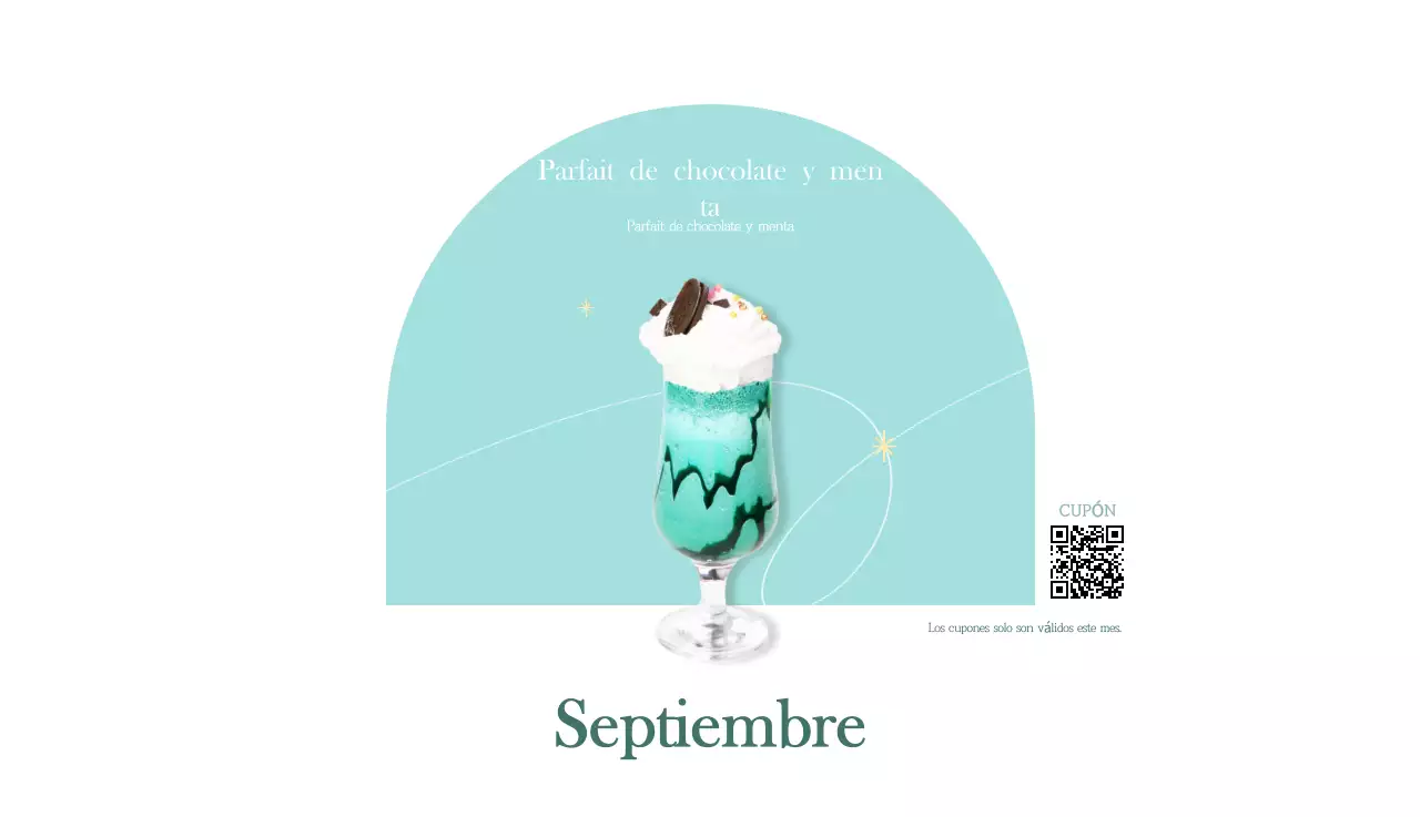 Un moderno calendario de cafeterías con recomendaciones para la bebida del mes