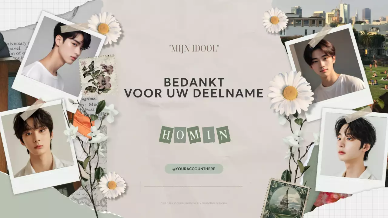 beige vintage idool fandom ontwerp