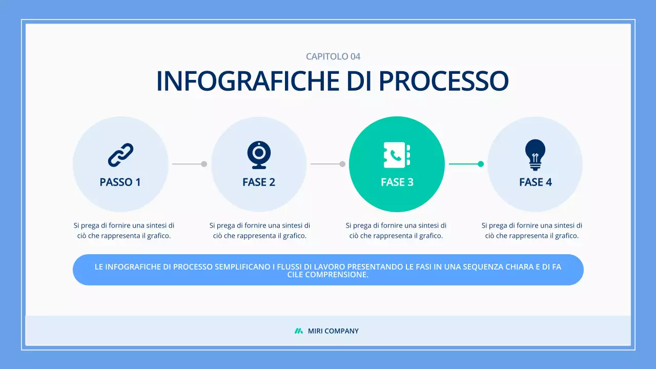 materiale infografico blu moderno