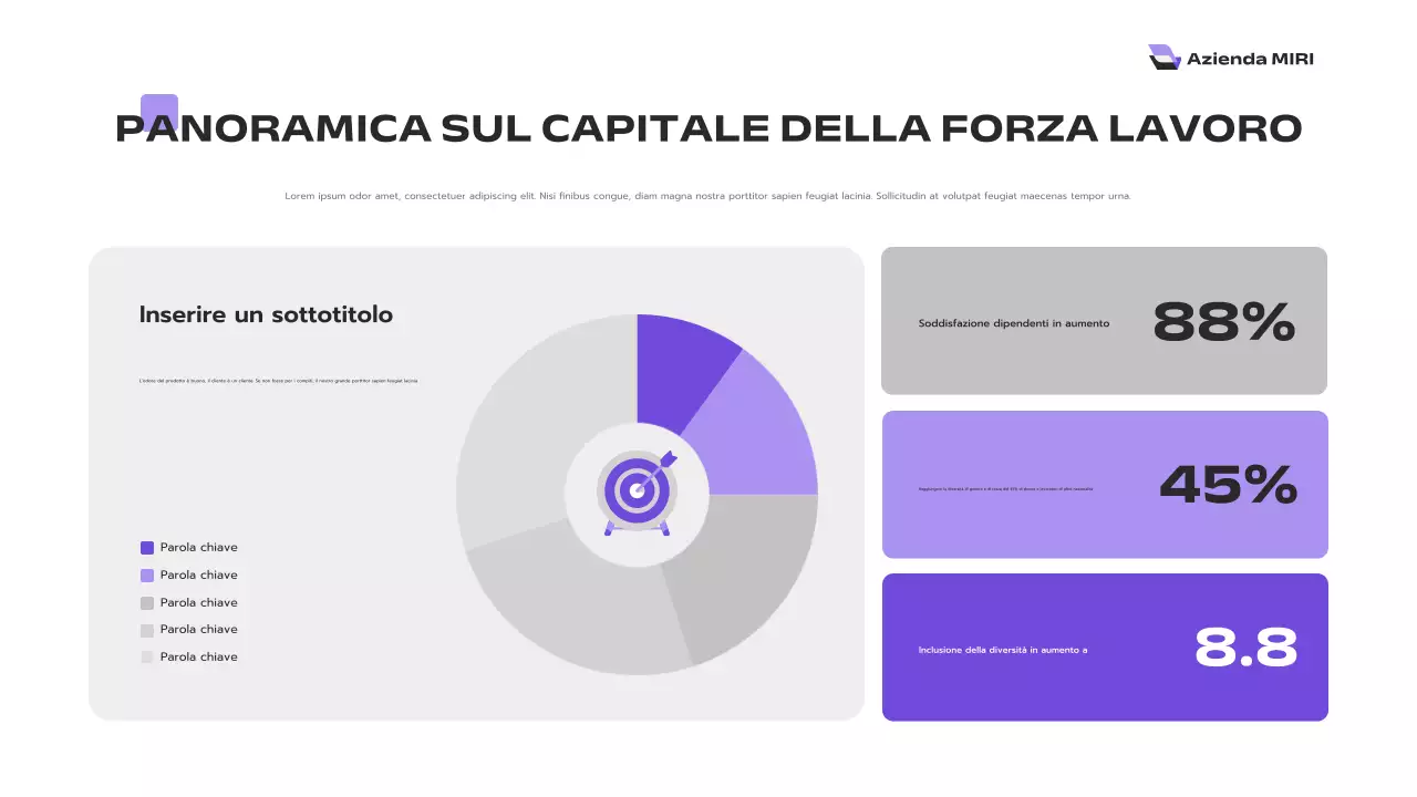 relazione aziendale moderna viola