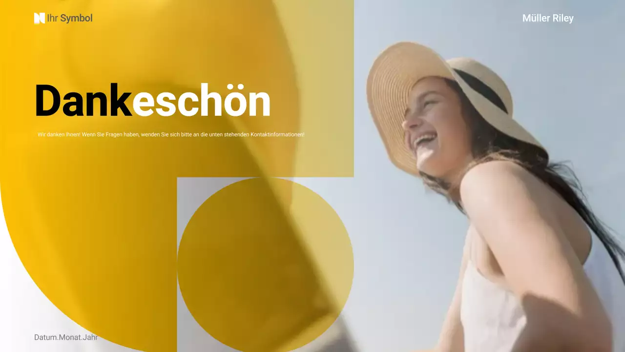 gelbes Basis-Layout für die Selbstdarstellung