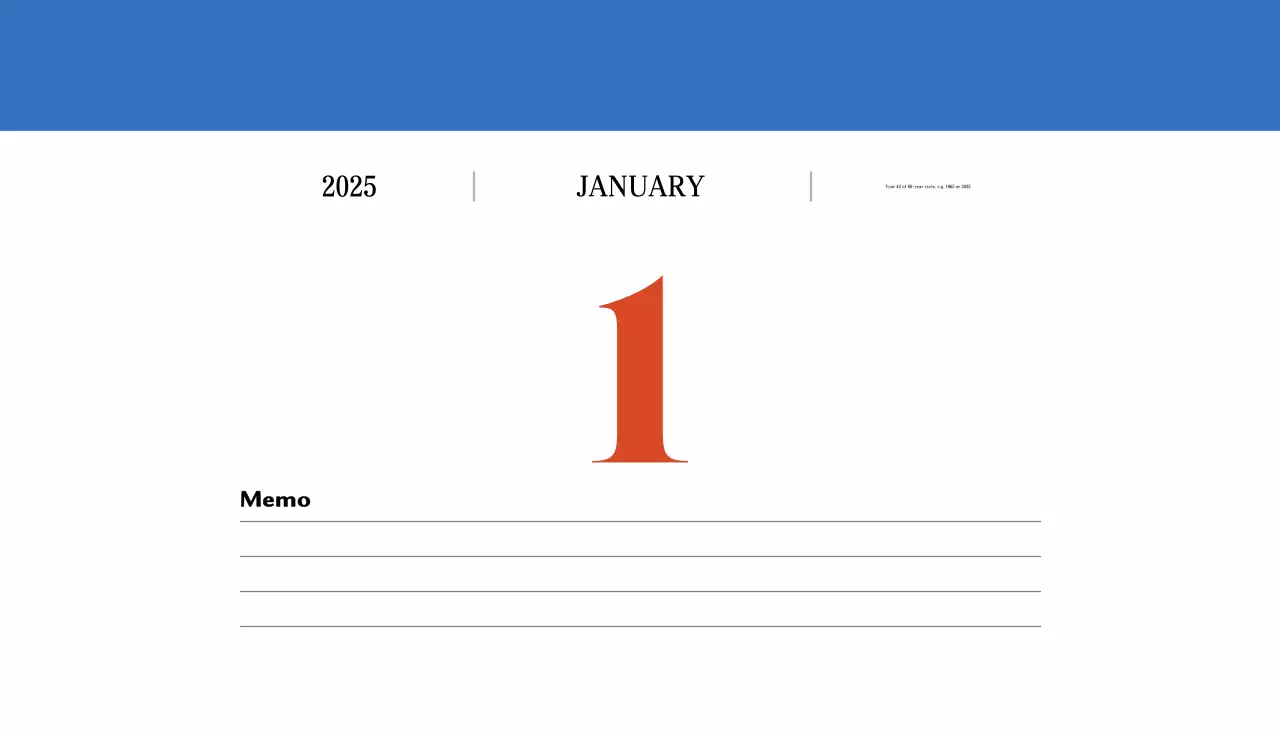 Kalender memori berkonsep retro berwarna merah