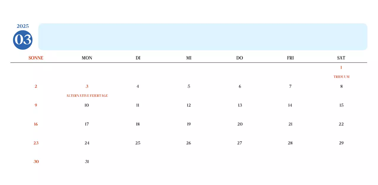 Blauer moderner Krankenhauskalender