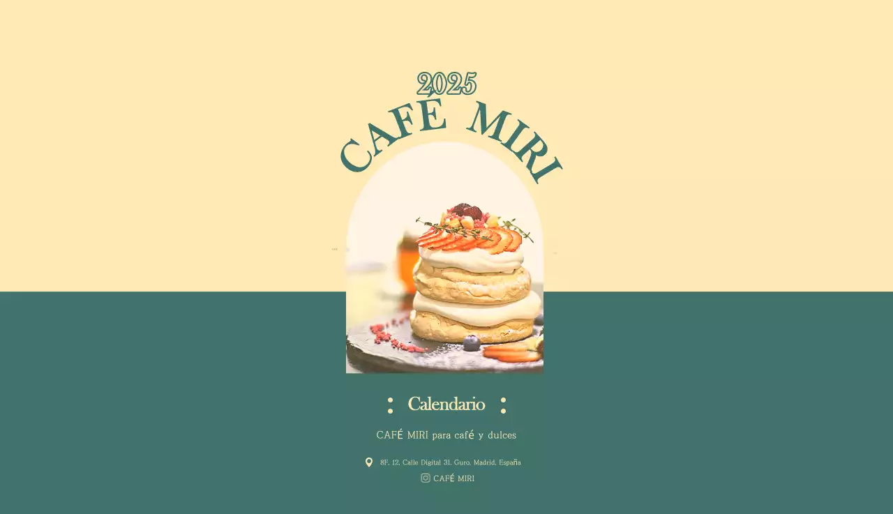 Un moderno calendario de cafeterías con recomendaciones para la bebida del mes
