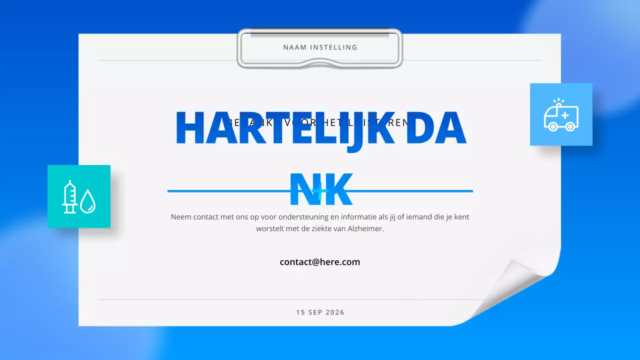 blauwe professionele alzheimers ziektegids