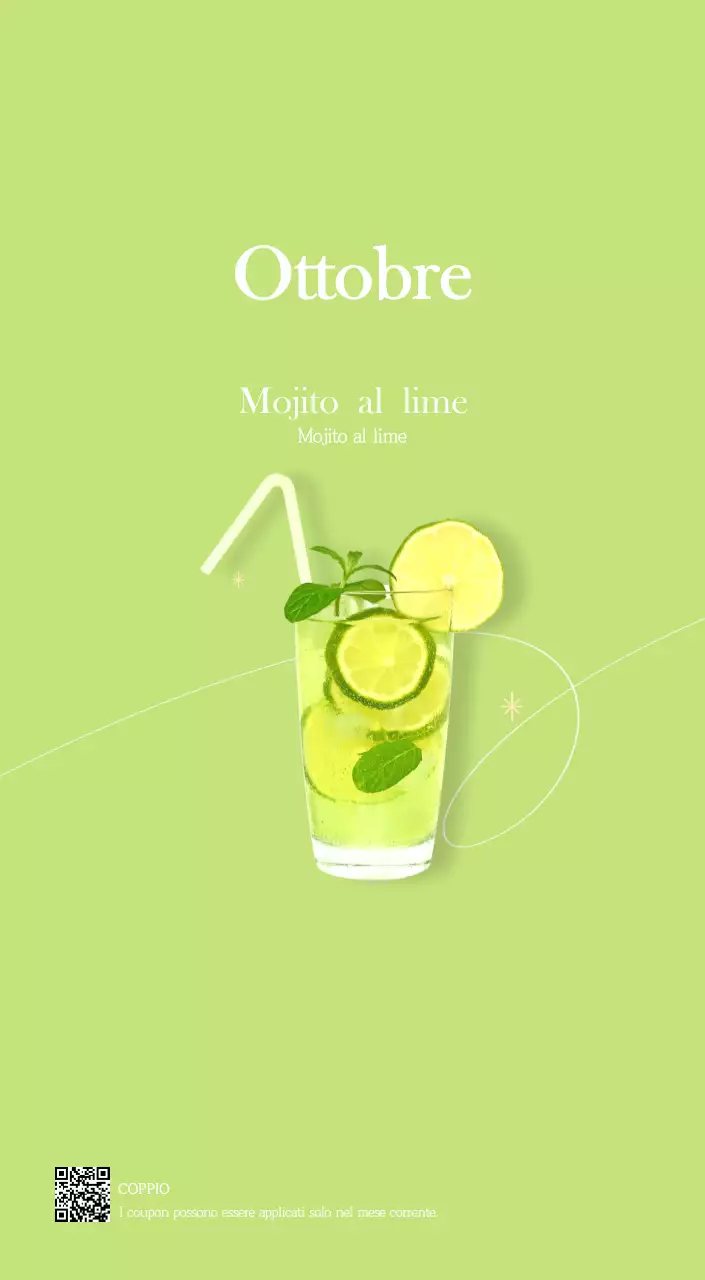 Un moderno calendario dei caffè con i consigli per la bevanda del mese