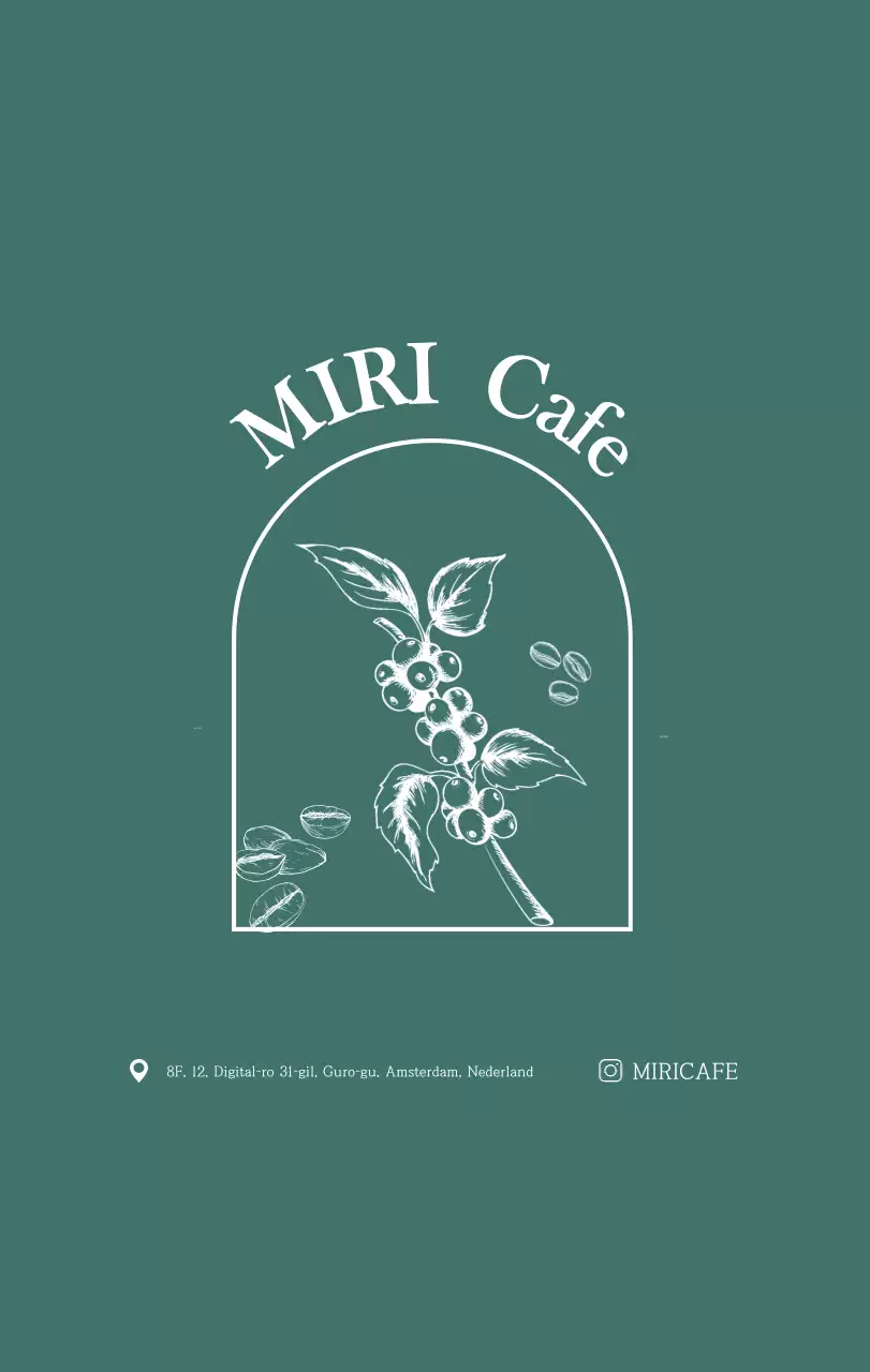 Een moderne cafékalender met aanbevelingen voor de drank van de maand