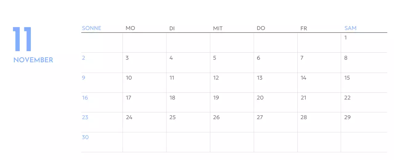 Foto-Zielverfolgungskalender mit einem Hauch von Blau