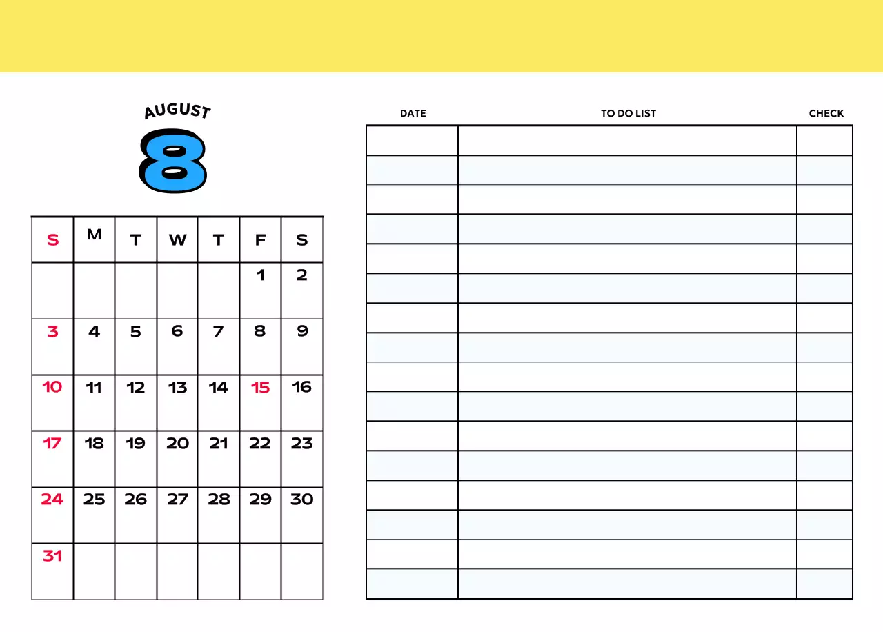 Colorful calendars with a variety of retro illustrations