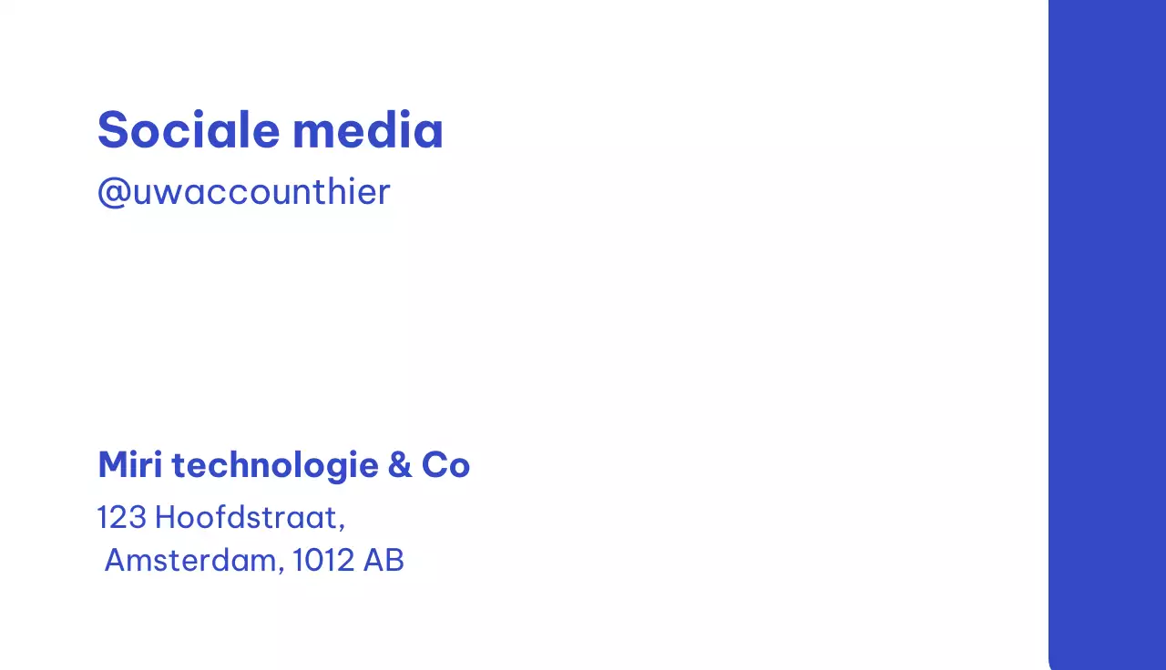 blauw geometrisch visitekaartje