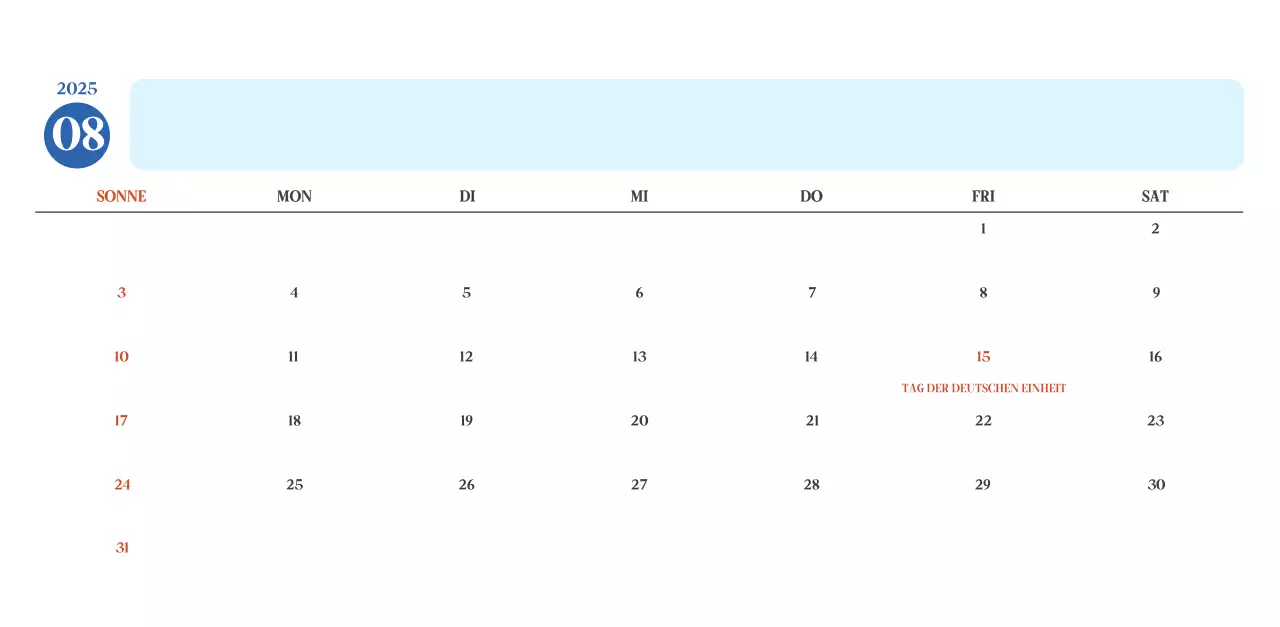 Blauer moderner Krankenhauskalender