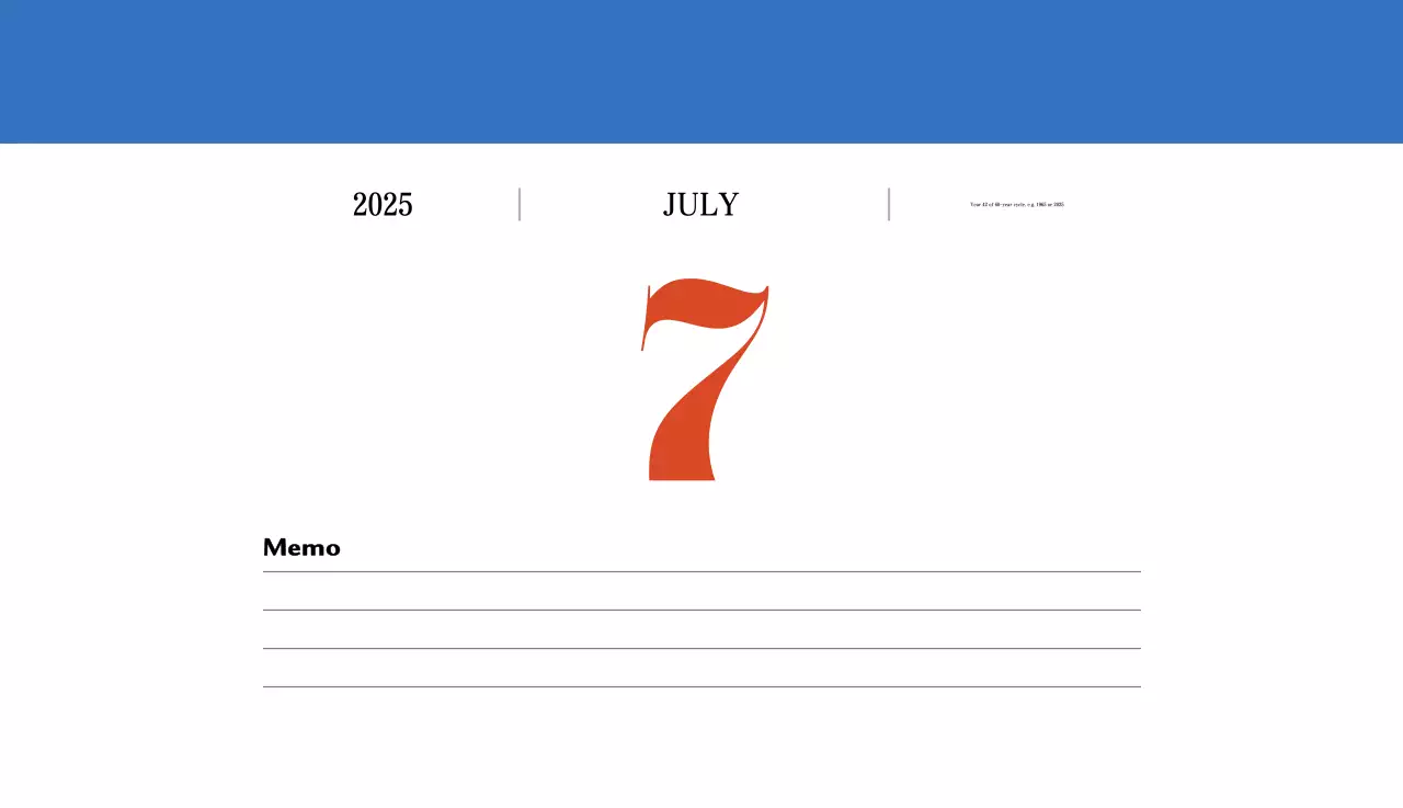 Kalender memori berkonsep retro berwarna merah