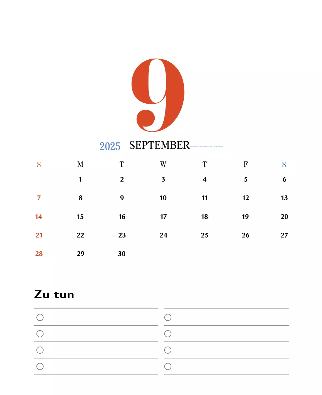 Retro-Konzept Erinnerungskalender in rot